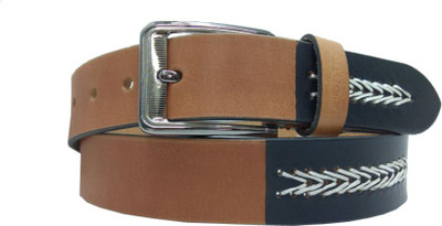 

WMAS Leather World Men Casual, Formal, Party Multicolor Genuine Leather Belt, Brown