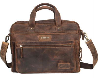 

Calfnero N-102-Hunter Medium Briefcase - For Men(Hunter)