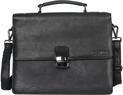 

Calfnero 2154-Black Medium Briefcase - For Men(Black)