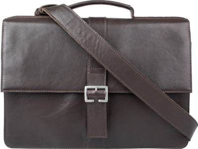 

Hidesign BRAD-REGULAR-BROWN Medium Briefcase - For Men(Brown)