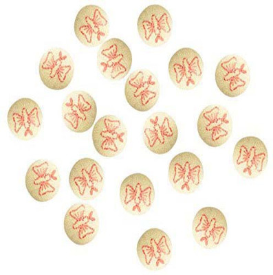 

Fabric and Lace BT032C Fabric, Metal Buttons(Pack of 20)