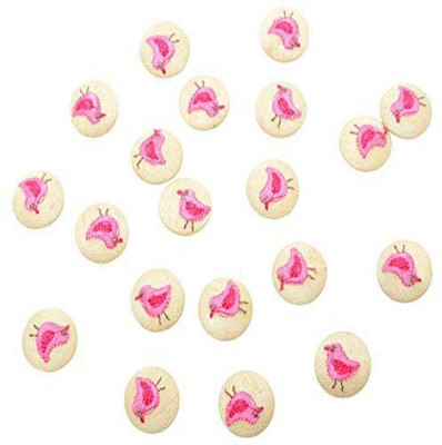 

Fabric and Lace BT056B Fabric, Metal Buttons(Pack of 20)