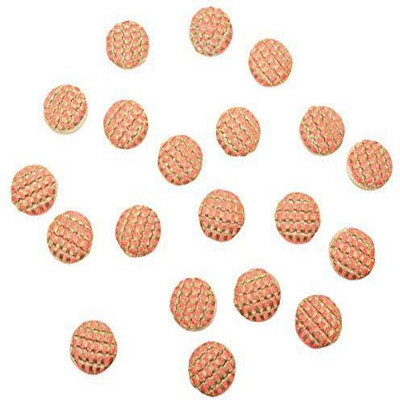 

Fabric and Lace BT034Ee Fabric, Metal Buttons(Pack of 20)