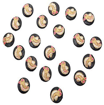 

Fabric and Lace BT066B Fabric, Metal Buttons(Pack of 20)