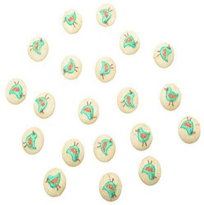

Fabric and Lace BT056F Fabric, Metal Buttons(Pack of 20)