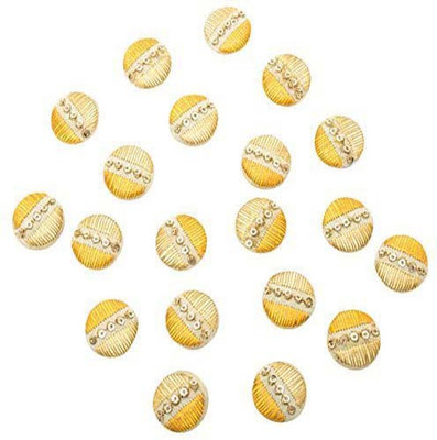 

Fabric and Lace BT043D Fabric, Metal Buttons(Pack of 20)