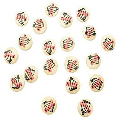 

Fabric and Lace BT060B Fabric, Metal Buttons(Pack of 20)