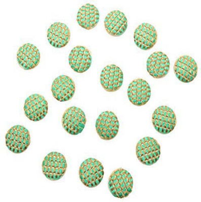 

Fabric and Lace BT034D Fabric, Metal Buttons(Pack of 20)