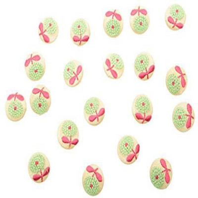 

Fabric and Lace BT051D Fabric, Metal Buttons(Pack of 20)