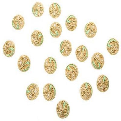 

Fabric and Lace BT055E Fabric, Metal Buttons(Pack of 20)