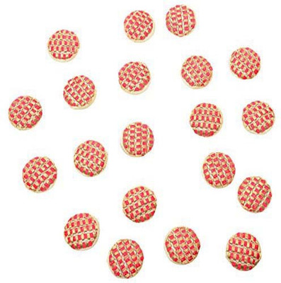 

Fabric and Lace BT034E Fabric, Metal Buttons(Pack of 20)