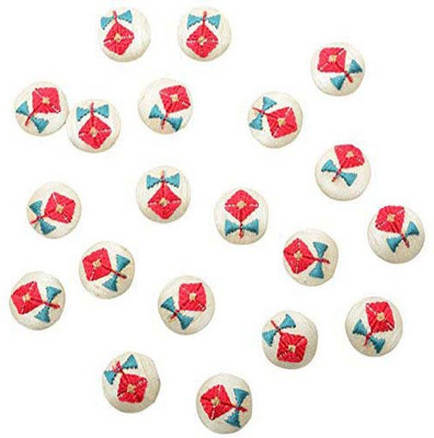 

Fabric and Lace BT037A Fabric, Metal Buttons(Pack of 20)