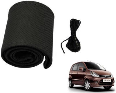 MOCKHE Hand Stiched Steering Cover For Maruti Zen Estilo(Black, Leatherite)