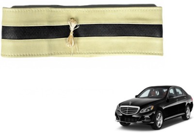 MOCKHE Hand Stiched Steering Cover For Mercedes Benz E-Class(Beige, Black, Leatherite)