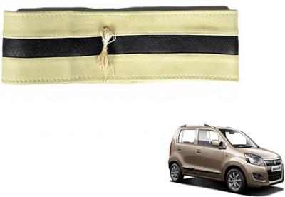 MOCKHE Hand Stiched Steering Cover For Maruti WagonR Stingray(Beige, Black, Leatherite)