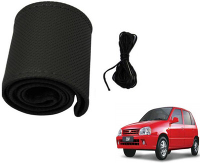MOCKHE Hand Stiched Steering Cover For Maruti Zen(Black, Leatherite)