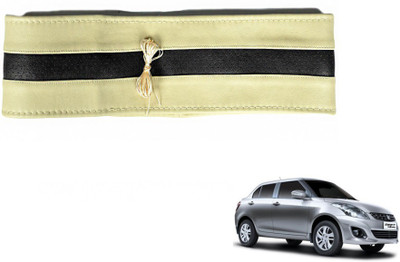MOCKHE Hand Stiched Steering Cover For Maruti New Dzire(Beige, Black, Leatherite)