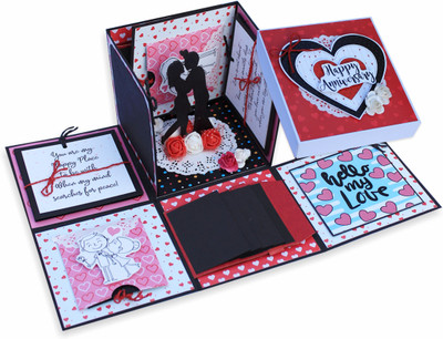 

Paperica Handmade explosion box bonding gift for anniversary him her Greeting Card(Multicolor, Pack of 1)