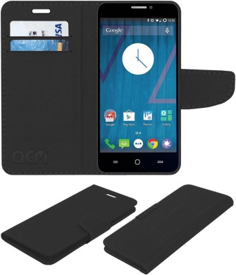 ACM Flip Cover for Micromax Yu Yureka A05510(Black, Cases with Holder, Pack of: 1)