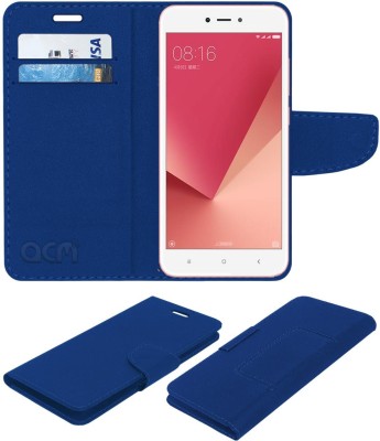 ACM Flip Cover for Mi Redmi Y1 Lite(Blue, Cases with Holder, Pack of: 1)