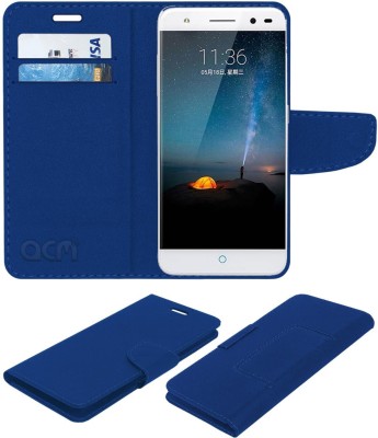 ACM Flip Cover for Zte Blade A2 Plus(Blue, Cases with Holder, Pack of: 1)