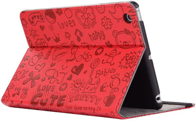 iStyle Book Cover for Model A1566 A1567, Apple iPad Air 2(Red)