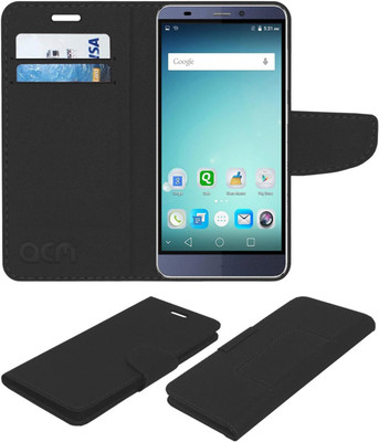 ACM Flip Cover for Micromax Canvas Mega 4G Q417(Black, Cases with Holder, Pack of: 1)