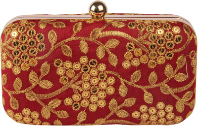 Sunbeams Party Maroon Clutch