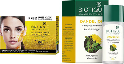 

BIOTIQUE BIO Gold Radiance Facial Kit, Bio Dandelion Ageless Lightening Serum(Set of 2)