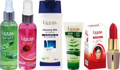 

Lilium Super Saving Skin Care Combo Pack With Moisturizing Lipstick(Set of 6)