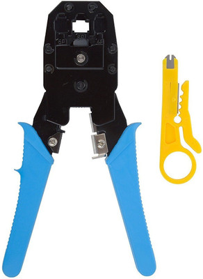 

BalRama High Quality Multifunction 3 in 1 Modular Crimping Tool Cable Wire Cutter Stripper Plier for Cat5 Cat5e RJ45 RJ1 Telephone Electric Wire Ethernet Network LAN ADSL Manual Crimper