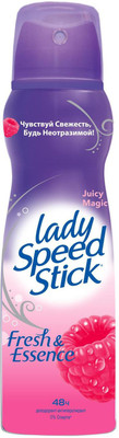 

Lady Speed Stick Fresh & Essence Deodorant, Juicy Magic - 150ml Deodorant Spray - For Women(150 ml)