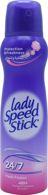 

Lady Speed Stick Fresh Fusion Deodorant, 24/7 - 150ml Deodorant Spray - For Women(150 ml)