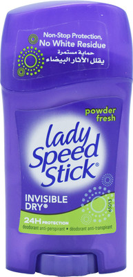 

Lady Speed Stick Invisible Dry Deodorant Stick, Powder Fresh - 40g Deodorant Stick - For Women(40 g)