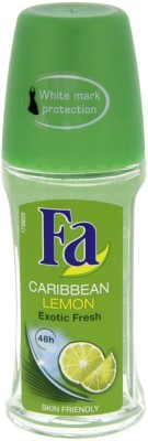 FA Caribbean Lemon Exotic Fresh Anti-Perspirant - 50ml Deodorant Roll-on  -  For Men & Women(50 ml)