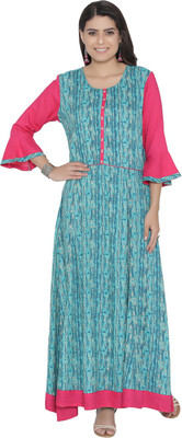 SHREE Women Maxi Green Dress