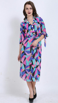 K&Q Women A-line Multicolor Dress