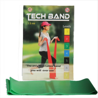 

TECHBAND Latex Free Level 3 Resistance Exercise Band Resistance Band(Green)