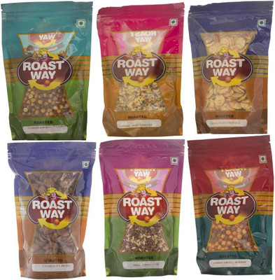 

Roast Way Foods Beej Masoor & Chana Hing Jeera & Chana Jor Garam & Chana Nimbu Podina & Choco Flakes & Disco Papad Roasted Namkeen Combo(1200)