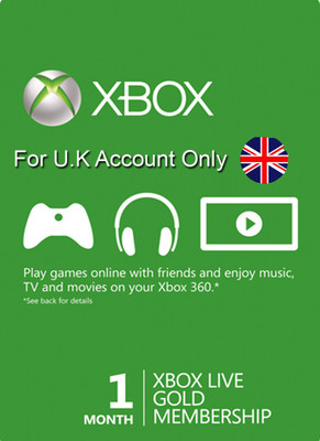 

X-BOX Live 1 Month U.K for PC