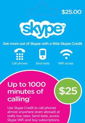

Skype Prepaid 25 USD for PC