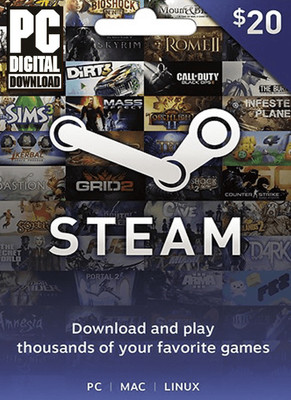 

Steam Gift Card 20 USD for PC