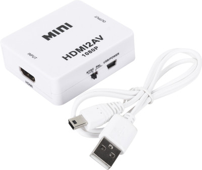 

WECAM 1080P HDMI to AV 3RCA CVBs Converter Adapter Supporting PAL/NTSC Gaming Adapter(White, For PC)