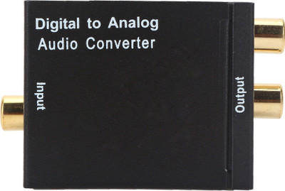 

WECAM Digital to Analog Optical Audio Convertor RCA input and Optical coaxial Output Gaming Adapter(Black, For PC)