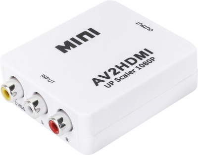 

WECAM Mini RCA/AV 3RCA Composite Video AV To HDMI Converter Gaming Adapter(White, For PC)