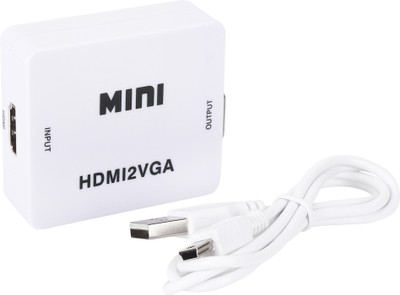 

WECAM Mini Compact Video HDMI TO VGA 1080p Converter Adapter Gaming Adapter(White, For PC)