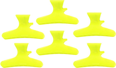 

One Personal Care Salon Hairdresser Snap Movement | Maximum Gripping | Non Slipping Barrette SQ-9986 Hair Claw(Yellow)