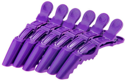 

One Personal Care Salon Hairdresser Snap Movement | Maximum Gripping | Crocodile Non Slipping Barrette SQ-PPL Hair Clip(Purple)