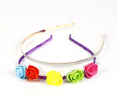 

Sringhar Flower blossom hair band and golden metal hair band pack of 2 pcs for girls Hair Band, Head Band(Multicolor)