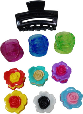 

Haryana Craft A Complete Hair Styel Combo Set Of 10 Hair Claw(Multicolor)